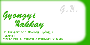gyongyi makkay business card